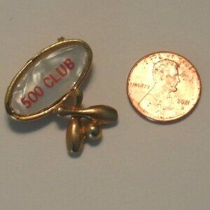 Vintage Collectible MAFCO USA 500 CLUB Bowling Gold Tone Pin